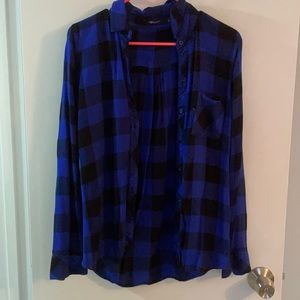 Fashionable and comfortable blue flannel - Medium